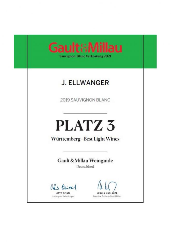 2019 er Sauvignon Blanc - Platz 3 - Württemberg Light Wines - Gault-Millau