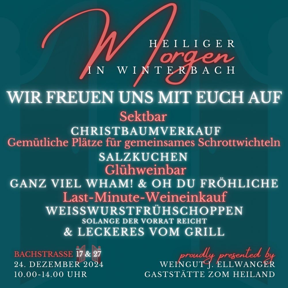 HEILIGER MORGEN 24.12.2024 10.00-14.00 Uhr